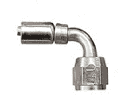 FBM1129 Eaton Aeroquip® -04 Teflon™ Hose Fitting - Crimp S.A.E. 37° (JIC/AN) - 90° Elbow - Steel