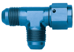 FBM2259 (FCM2259) Eaton Aeroquip® -16 Male AN x -16 Female AN Run x -16 Male AN Tee Adapter - Blue Anodized Aluminum