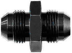 FBM5056 (FCM5056) Eaton Aeroquip® -16 Male AN x -16 Male AN Flare Union Straight Adapter - Black Anodized Aluminum