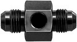 FBM5184 (FCM5184) Eaton Aeroquip® In-Line Fuel Pressure Adapter -08 Male AN x -08 Male AN x 1/8" Female Pipe - Black Anodized Aluminum