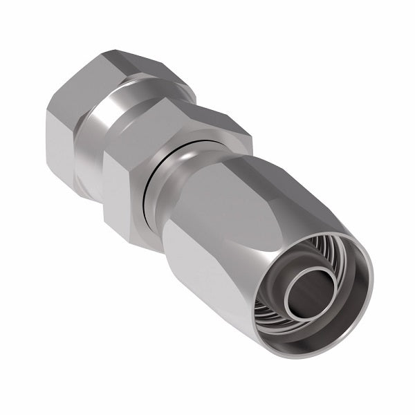 FC5130-0606S Aeroquip by Danfoss | 2 Wire Hi-Pac Female 37° JIC Swivel Reusable Hose Fitting for Braided Hydraulic Hose | FC Series | -06 Female 37° JIC Swivel x -06 Reusable Hose End | Steel