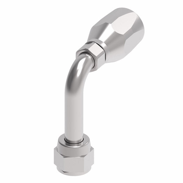 FC5142-0808S Aeroquip by Danfoss | 2 Wire Hi-Pac Female 37° JIC Swivel Long Drop 90° Elbow Reusable Hose Fitting for Braided Hydraulic Hose | FC Series | -08 Female 37° JIC Swivel -08 Reusable Hose End | Steel
