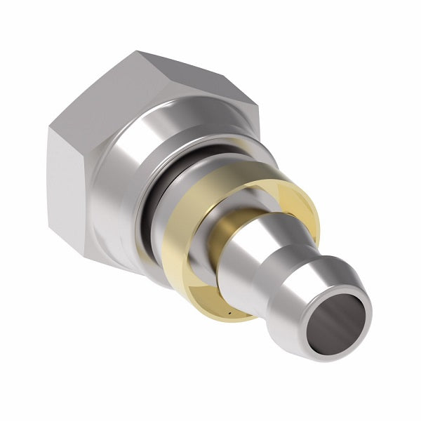 FC5853-0606S Aeroquip by Danfoss | Female NPSM Swivel Socketless Reusable Hose Fitting | FC Series | -06 Female NPSM Swivel x -06 Push-On Hose Barb | Steel