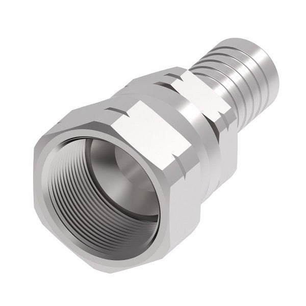 FC6216-0505S Aeroquip by Danfoss | Female SAE 45° Swivel PTFE Crimp Fitting | FC Series | Nipple Assembly | -05 Female SAE 45° Swivel x -05 Hose Barb | Steel