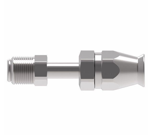 FC9062-0404S Aeroquip by Danfoss | Male SAE Inverted Flare Super Gem PTFE Reusable Hose Fitting | FC Series | -04 Male SAE Inverted Flare x -04 Reusable Hose End | Steel