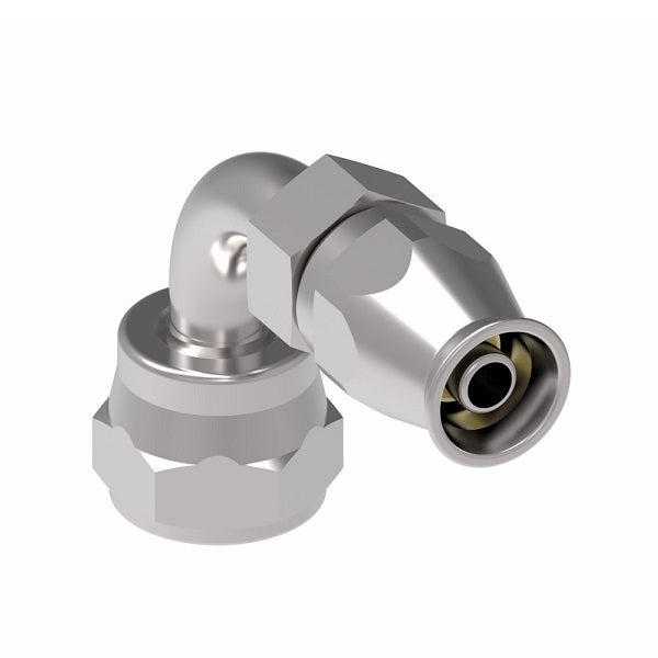 FC9171-1212S Aeroquip by Danfoss | Female SAE 45° Swivel 90° Elbow Super Gem PTFE Reusable Hose Fitting | FC Series | -12 Female SAE 45° Swivel x -12 Reusable Hose End | Steel