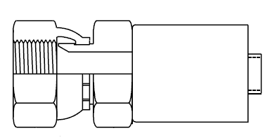 FC8779-1010-63 Aeroquip by Danfoss | -10 Crimp SAE 37 Degree (JIC) Swivel Fitting Nipple ONLY | Straight | Brass