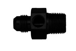 FBM5279 (FCM5279) Eaton Aeroquip® -08 Male AN x 3/8" Male Pipe Straight Pressure Gauge Adapter - Black Anodized Aluminum