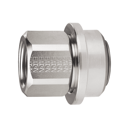 FD14-1001-12-06 Weatherhead by Danfoss | FLOCS Quick Disconnect Oil Drain Coupling | FD14 Series | 3/8" Body Size x 3/4-14 Dryseal NPTF | Socket | Valved | Buna-N Seal | Carbon Steel