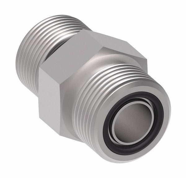 FF1852T0806S Aeroquip by Danfoss | ORS/SAE O-Ring Boss Adapter | -08 Male O-Ring Face Seal x -06 Male SAE O-Ring Boss | Steel