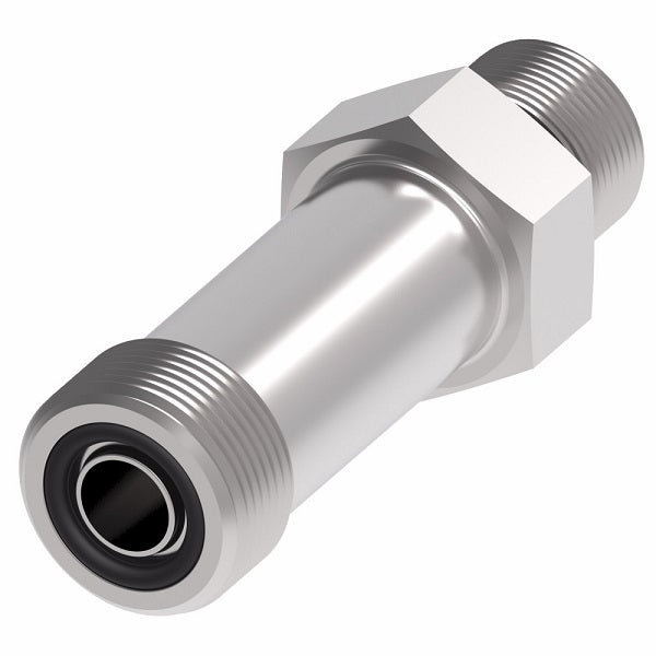 FF1854T0404S Aeroquip by Danfoss | ORS/SAE O-Ring Boss Long Adapter | -04 Male O-Ring Face Seal x -04 Male SAE O-Ring Boss | Steel