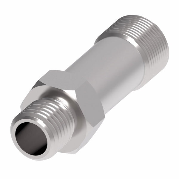 FF1854T2424S Aeroquip by Danfoss | ORS/SAE O-Ring Boss Long Adapter | -24 Male O-Ring Face Seal x -24 Male SAE O-Ring Boss | Steel