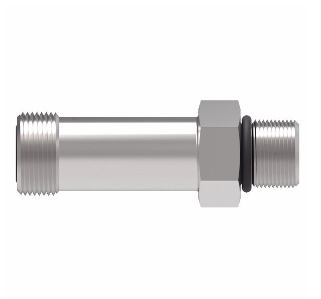 FF1854T0606S Aeroquip by Danfoss | ORS/SAE O-Ring Boss Long Adapter | -06 Male O-Ring Face Seal x -06 Male SAE O-Ring Boss | Steel