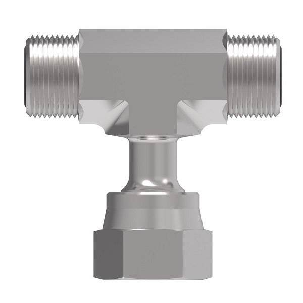 FF1857T0808S Aeroquip by Danfoss | ORS Male/ORS Male/ORS Female Branch Tee Adapter | -08 Male O-Ring Face Seal x -08 Male O-Ring Face Seal x -08 Female O-Ring Face Seal | Steel