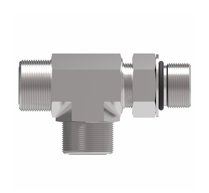 FF1865T1212S Aeroquip by Danfoss | ORS/ORS/SAE O-Ring Boss (adj.) Run Tee Adapter | -12 Male O-Ring Face Seal x -12 Male O-Ring Face Seal x -12 Male SAE O-Ring Boss | Steel