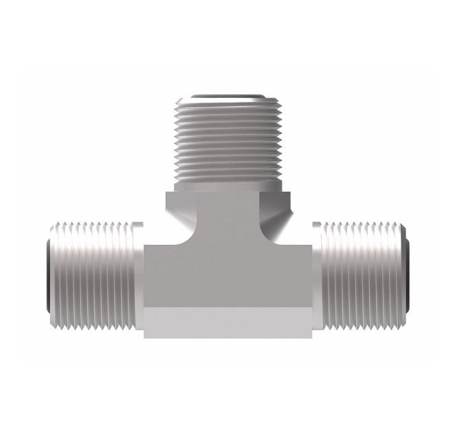 FF1898T0404S Aeroquip by Danfoss | ORS Male/ORS Male/ORS Male Tee Adapter | -04 Male O-Ring Face Seal x -04 Male O-Ring Face Seal x -04 Male O-Ring Face Seal | Steel