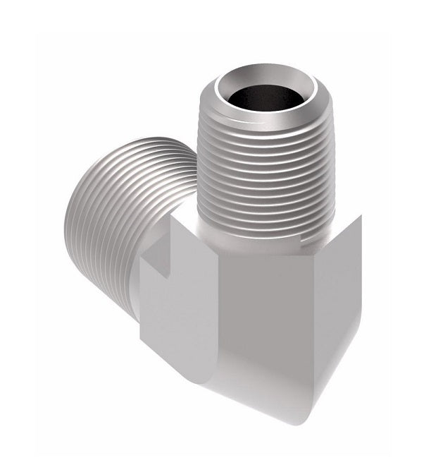 FF2032T1012S Aeroquip by Danfoss | ORS/Male NPTF 90° Elbow Adapter | -10 Male O-Ring Face Seal x -12 Male NPTF | Steel
