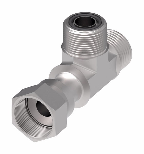 FF2114T1212S Aeroquip by Danfoss | ORS Male/ORS Male/ORS Female Run Tee Adapter | -12 Male O-Ring Face Seal x -12 Male O-Ring Face Seal x -12 Female O-Ring Face Seal | Steel
