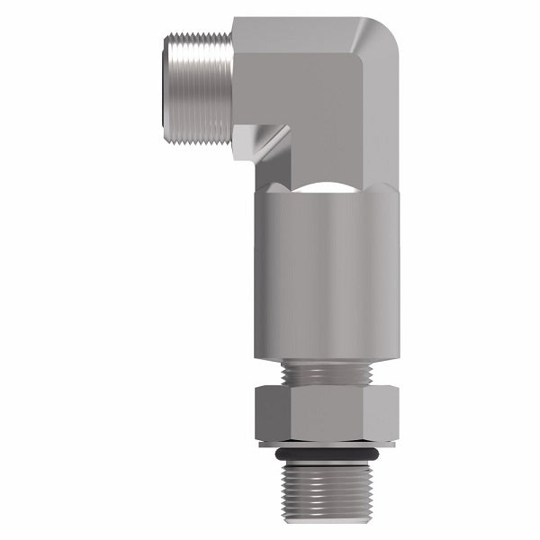 FF2227T1616S Aeroquip by Danfoss | ORS/SAE O-Ring Boss (adj.) Long 90° Elbow Adapter | -16 Male O-Ring Face Seal x -16 Male SAE O-Ring Boss | Steel