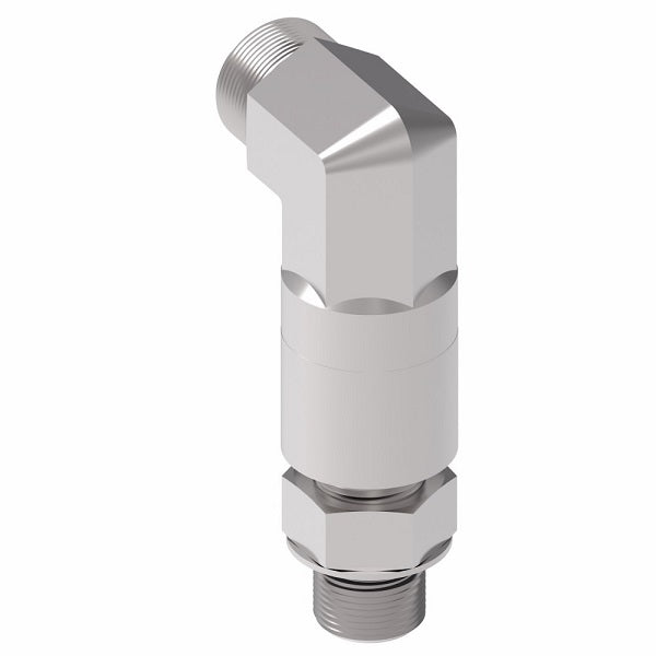 FF2227T1616-213 Aeroquip by Danfoss | ORS/SAE O-Ring Boss (adj.) Long 90° Elbow Adapter | -16 Male O-Ring Face Seal x -16 Male SAE O-Ring Boss | Viton O-Ring | Steel