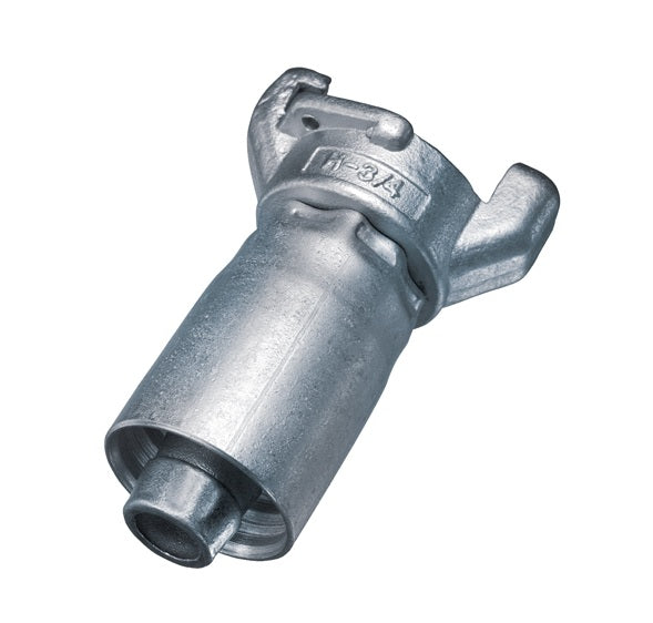 FHE-100 by Kuriyama | FHE Series | Universal Air Hose Crimp Coupling | Two Lug | 1" Hose ID | Fits 1- 9/32" to 1-17/32" Hose OD | Zinc Plated Carbon Steel