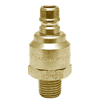 FHP4M4B by ZSi-Foster | Quick Disconnect | FH Series | Two Way Valved Plug | 1/2" MPT | Brass