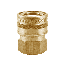 FHS2B-101 by ZSi-Foster | Quick Disconnect | FH Series | Straight-Thru Socket | w/ Viton Seal | 1/4" FPT | Brass