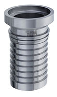 FILS-SS400 by Kuriyama | FILS-SS Series | Sanitary Crimp Hose Fitting | 4" Female I-Line End x 4" Hose Shank | Straight | 316 Stainless Steel