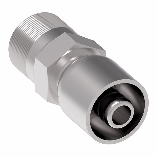 FJ3152-1216S Aeroquip by Danfoss | Male Pipe 100R5 Crimp Fitting | FJ Series | -12 Male Pipe x -16 Hose Barb | Steel