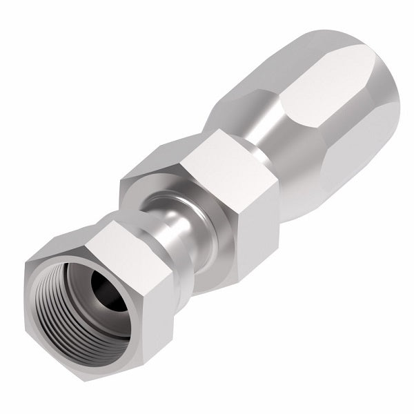 FJ9706-0808S Aeroquip by Danfoss | Female ORS Swivel 100R5 Reusable Hose Fitting | -08 Female O-Ring Face Seal Swivel x -08 Reusable Hose End | Steel