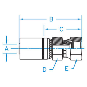 FJX-14-16-R5 by Kurt Hydraulics | Jump Size | Female 37 Degree JIC | Swivel | for 7/8" Hose ID