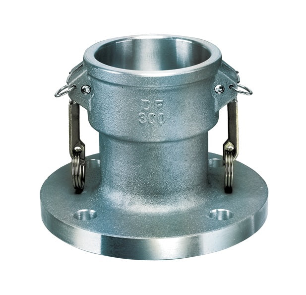 FL-AL-D400 by Kuriyama | FL-AL-D Series | Cam & Groove Adapter | 4" Coupler x 4" 150# ASA Flange | Aluminum