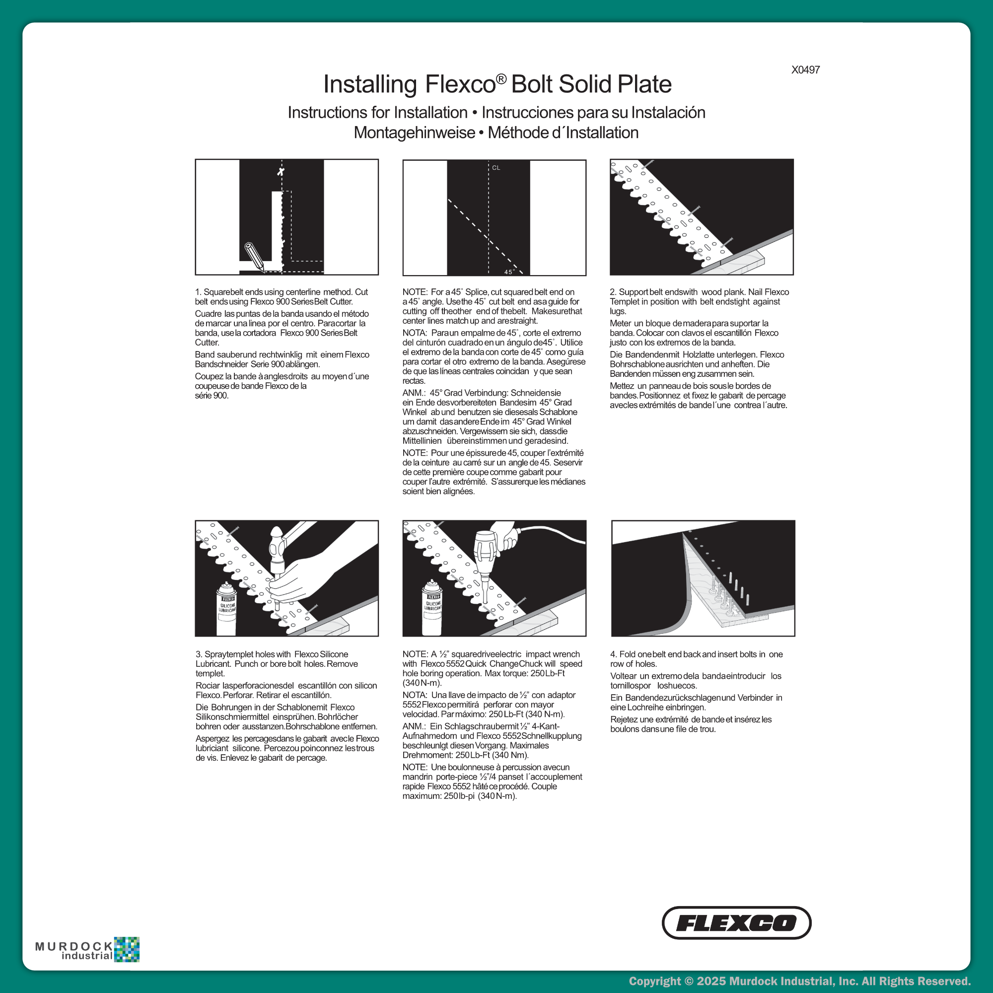 FL11C by Flexco | #30889 | Flexco-LOK® Belt Tape | For Fastener # 190, 1-1/2, 2, 2-1/4 | Tape Width: 11/16" | For Installation of Bolt Solid Plate Fastening Systems