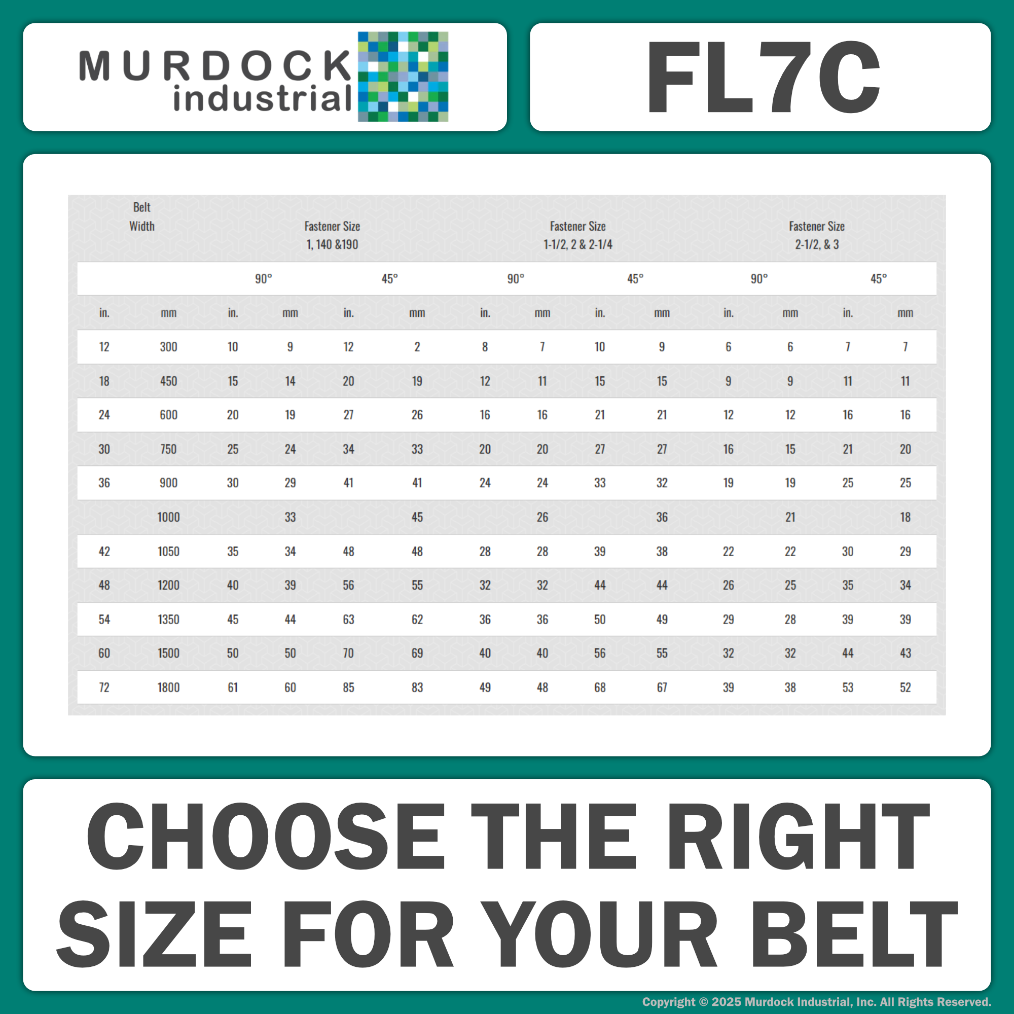 FL7C by Flexco | Flexco-LOK® Belt Tape | 7/16" Tape Width | 100ft Roll