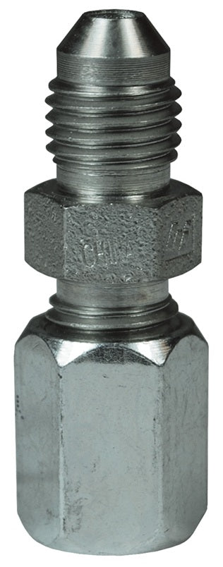 FLC2402-06-06 by Dixon Valve | Flareless Bite Type Fitting | 3/8" Male Tube x 3/8" Male 37° JIC | Steel