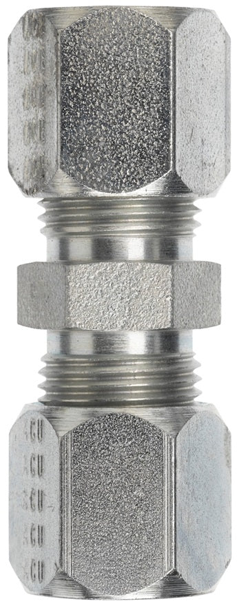 FLC2403-03 by Dixon Valve | Flareless Bite Type Fitting | Tube Union | 3/16" Male Tube x 3/16" Male Tube | Steel