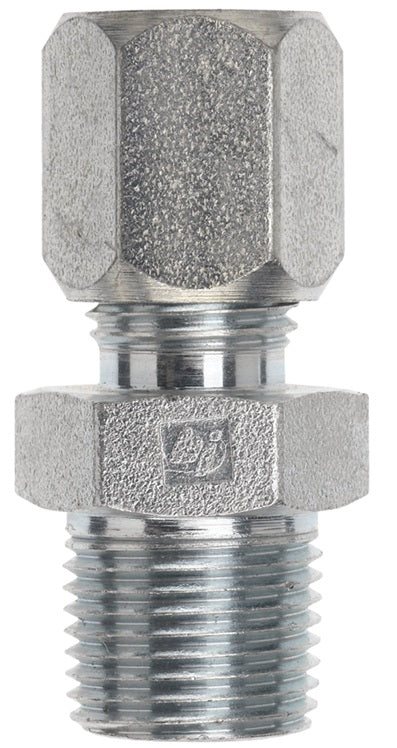 FLC2404-06-04 by Dixon Valve | Flareless Bite Type Fitting | 3/8" Male Tube x 1/4" Male NPTF | Steel