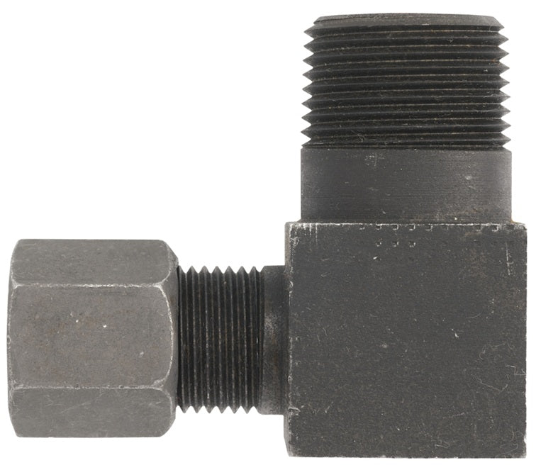 FLC2501-05-04 by Dixon Valve | Flareless Bite Type Fitting | 90° Elbow | 5/16" Male Tube x 1/4" Male NPTF | Steel