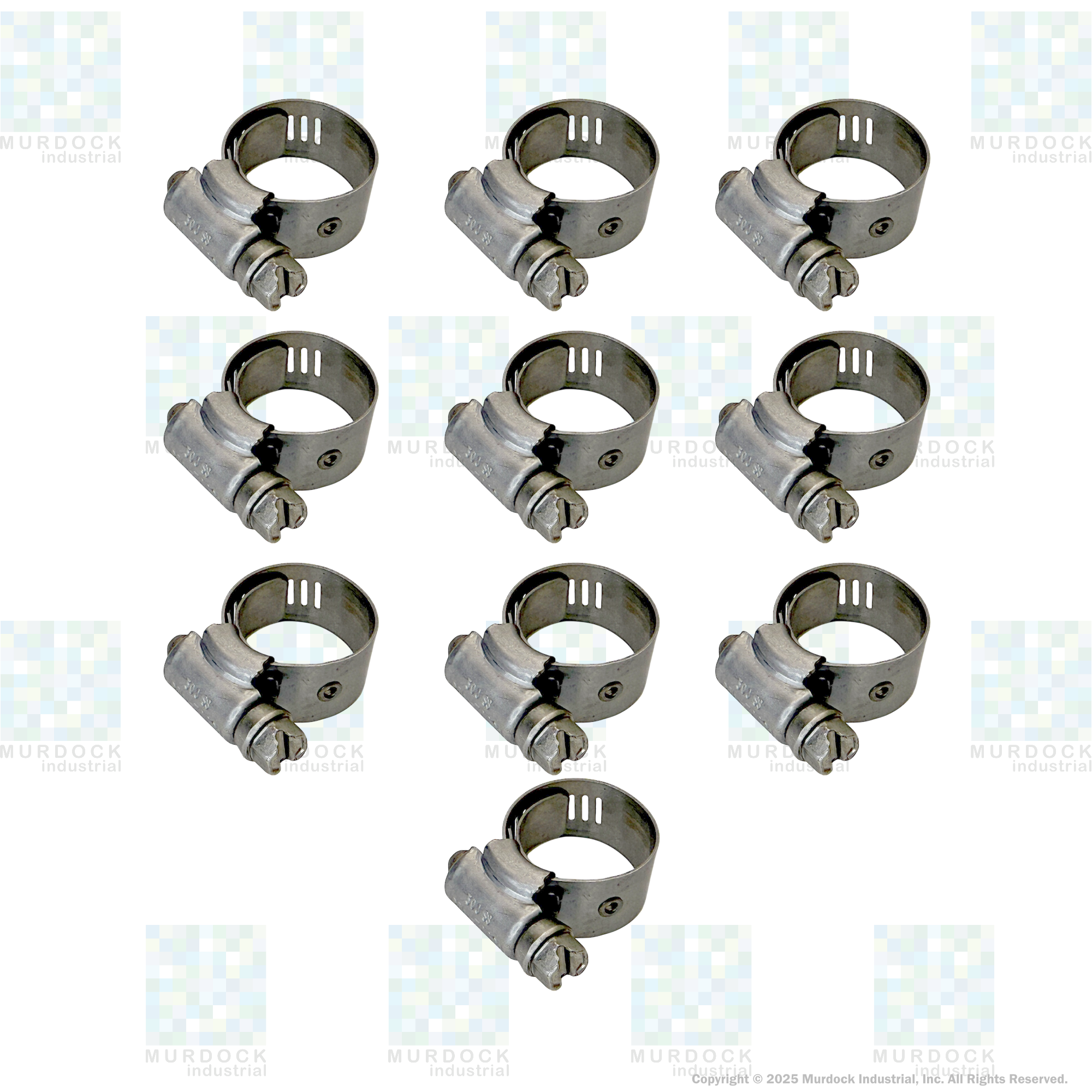 FLX2582-0010 by FlexFab | Series 2582 | Lined Worm Gear Clamps | 0.75" Min Dia | 1.06" Max Dia | 10 Per pack