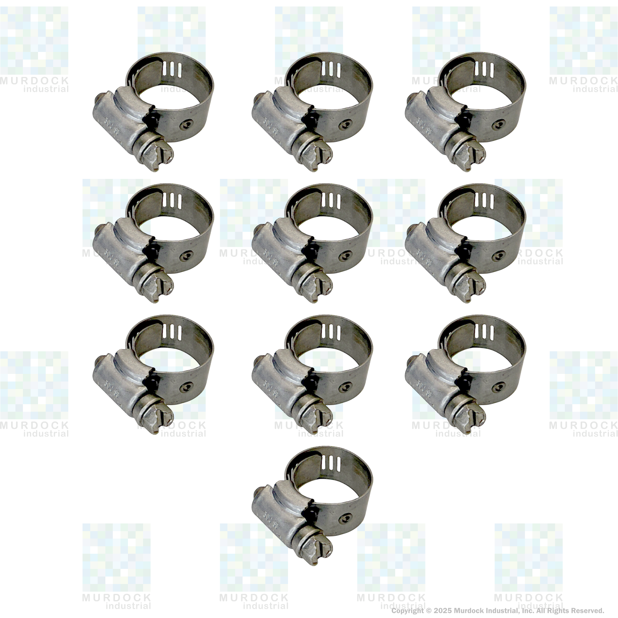 FLX2582-0020 by FlexFab | Series 2582 | Lined Worm Gear Clamps | 1.13" Min Dia | 1.75" Max Dia | 10 Per pack