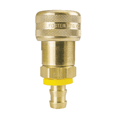 FM1815 by ZSi-Foster | Quick Disconnect | 1-Way Automatic Socket | 1/2" ID | Push-On Hose Stem | Brass