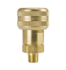 FM3103 by ZSi-Foster | Quick Disconnect | 1-Way Automatic Socket | 1/4" MPT | Brass