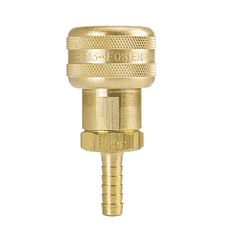 FM3603S by ZSi-Foster | Quick Disconnect | 1-Way Automatic Socket | Hose Stem | For Steam | EPDM Seal | 1/4" ID | Brass/Stainless Steel