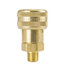 FM4304 by ZSi-Foster | Quick Disconnect | 1-Way Automatic Socket | 3/8" MPT | Brass