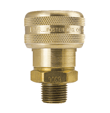 FM6506 by ZSi-Foster | Quick Disconnect | 1-Way Automatic Socket | 3/4" MPT | Brass