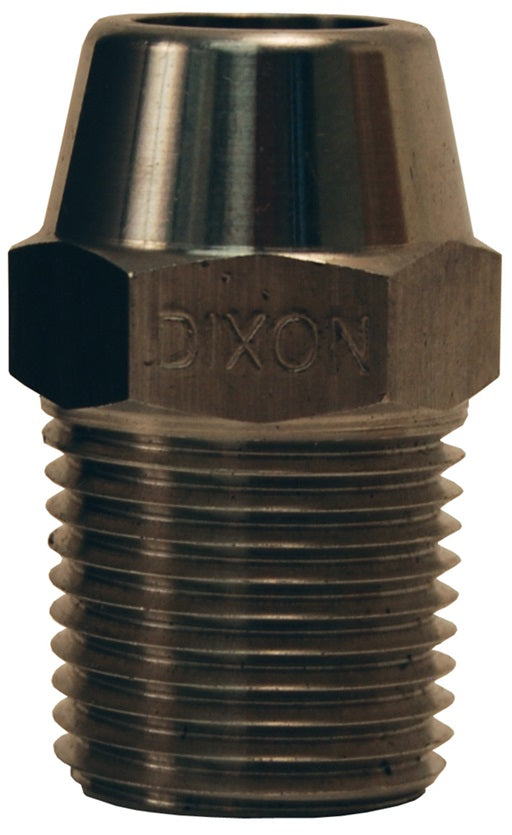 FMR750 by Dixon Valve | Hex Nipple for Welding to Metal Hose | 3/4" Male NPT | Global 316 Stainless Steel