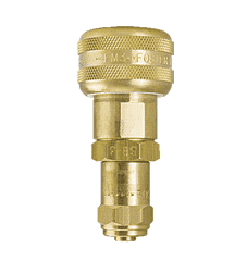 FMSC7-3 by ZSi-Foster | Quick Disconnect | 1-Way Automatic Socket | 5/16" x 5/8" ID | Reusable Hose End | Brass