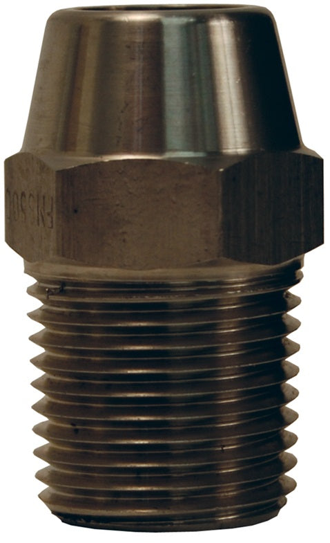 FMS1000 by Dixon Valve | Hex Nipple for Welding to Metal Hose | 1" Male NPT | Global 304 Stainless Steel
