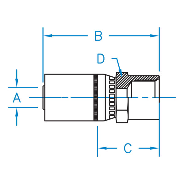 FP-06-04 by Kurt Hydraulics | Jump Size | Female NPSM | for 3/8" Hose ID