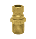 FP353V by ZSi-Foster | Quick Disconnect | FJT Series | 3/8" Plug | 3/8" MPT | Valved Plug | for Two Way Sockets | Brass